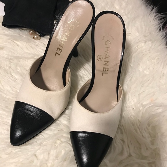 chanel mules heels